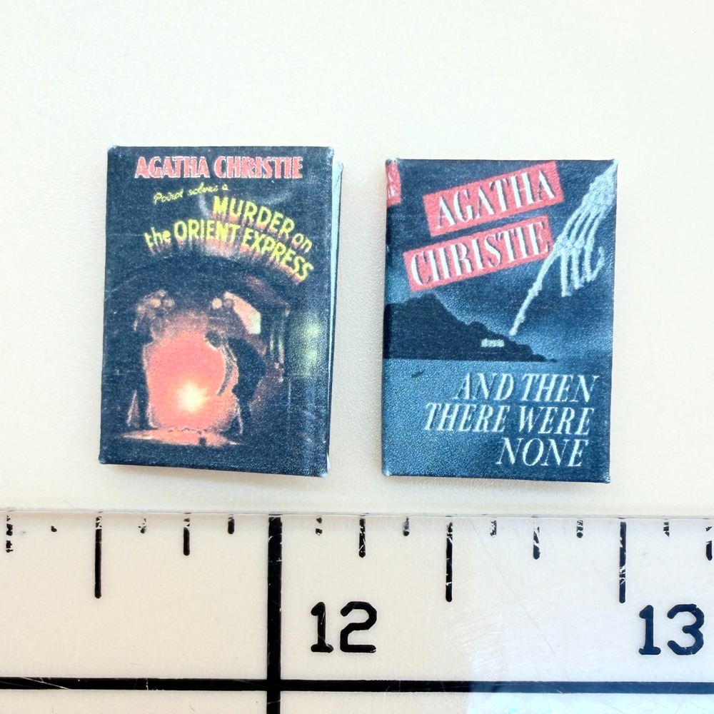 Dollhouse Books Agatha Christie 1:12 Miniature Readable Illustrated Mystery Lot